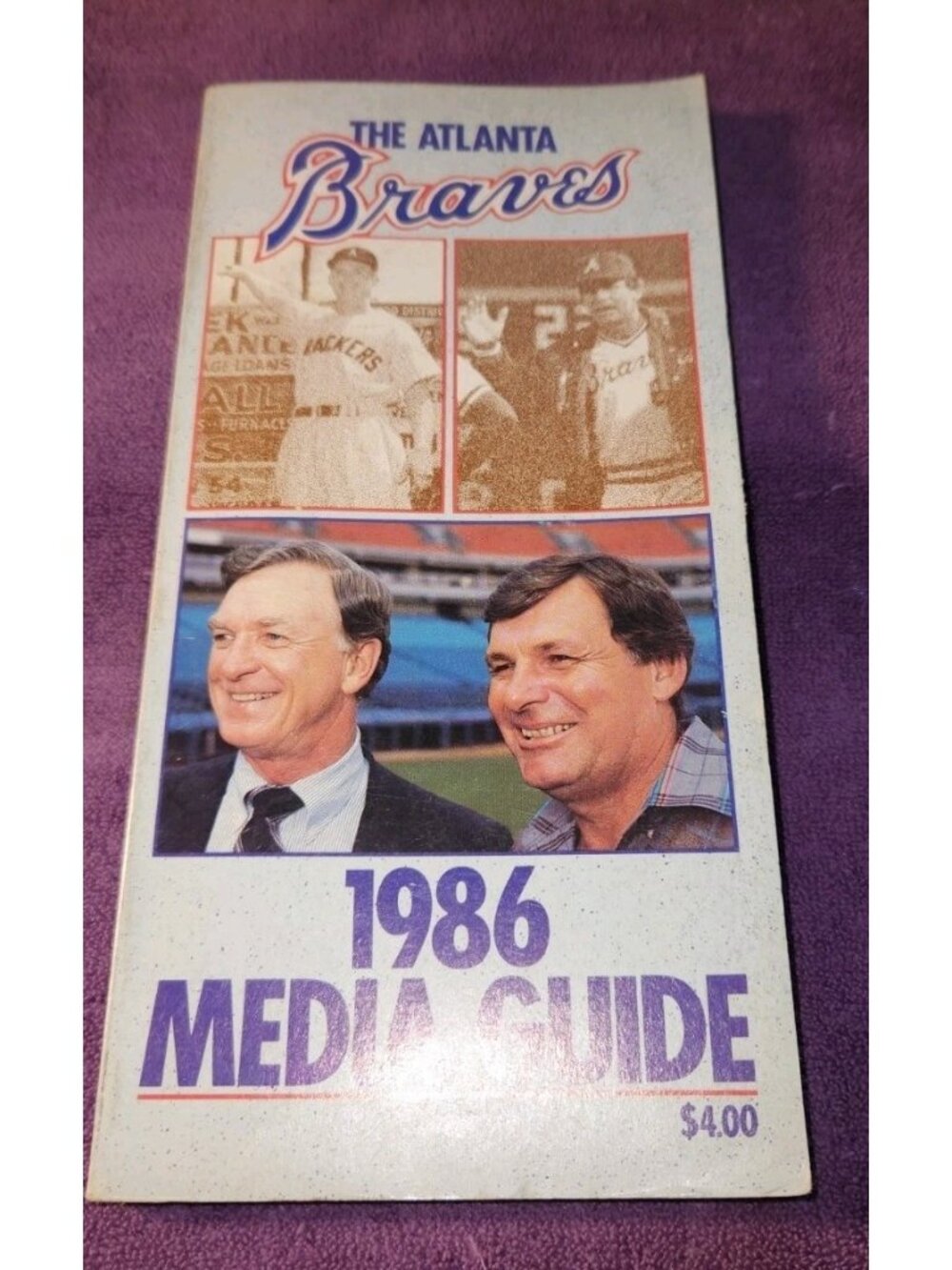 1986 Atlanta Braves Media Guide Vintage MLB Ted Turner